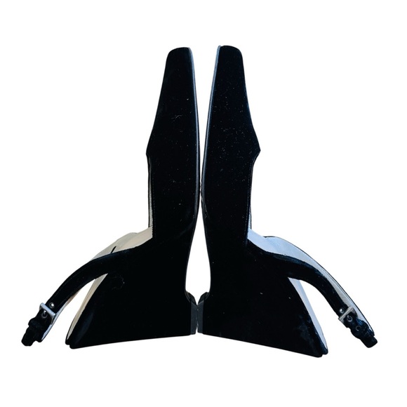 Prada Black velvet Slingback wedge Heels - Picture 4 of 11